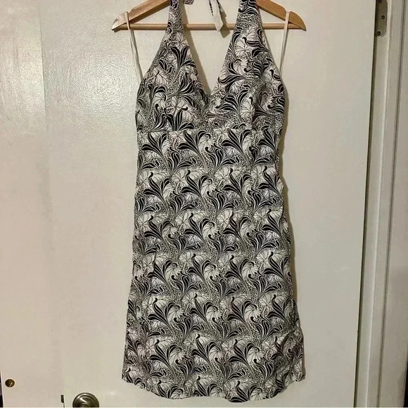 TOMMY HILFIGER Halter Dress women 8 black white - Picture 1 of 11